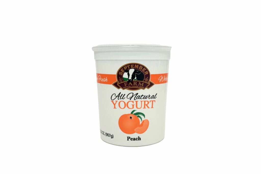 September Farm Yogurt Peach Flavored