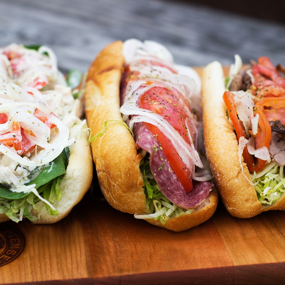 delicious sandwich topped with garlic and basil jack cheese from septembe farm